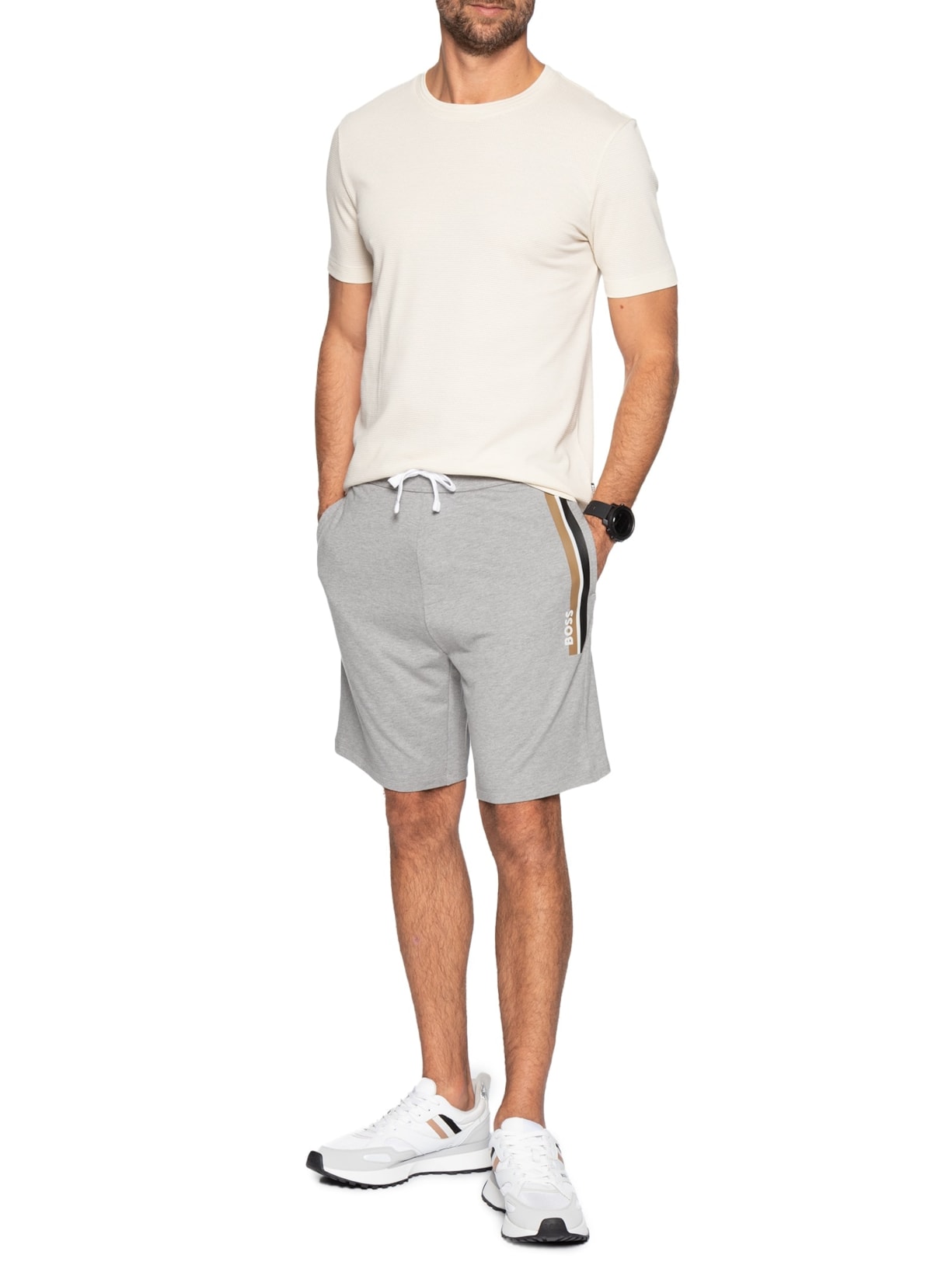 Short Masculino Authentic Jogging Cinza Boss