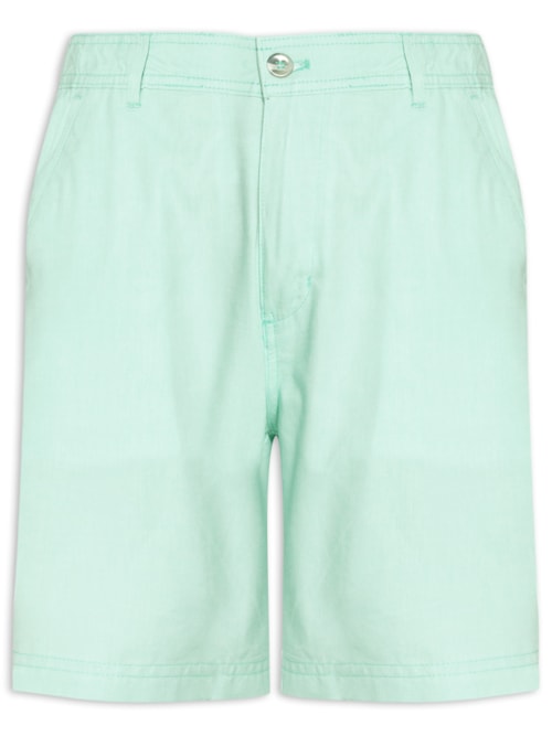 Short Masculino Balneário Algodão - Verde