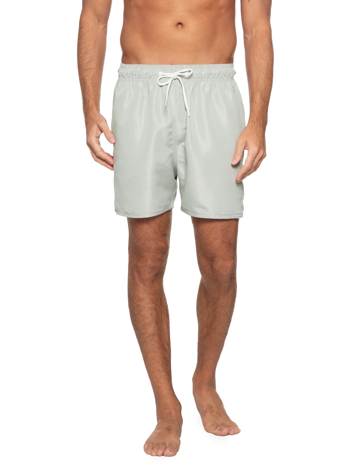 Short Masculino Básico Liso Cinza  Basiq Men