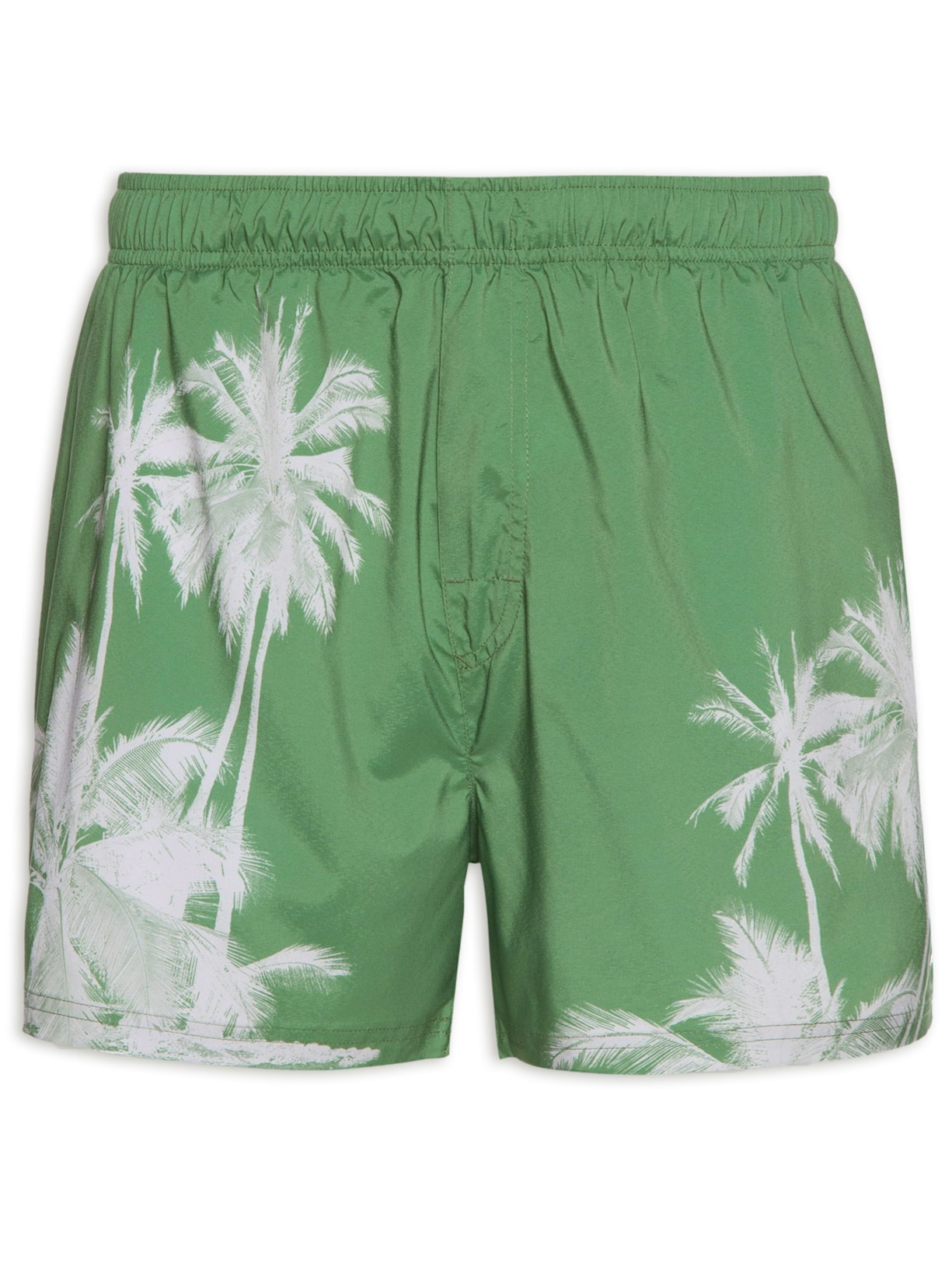 Short Masculino Beach Aquaone Coqueiro Lines - Verde