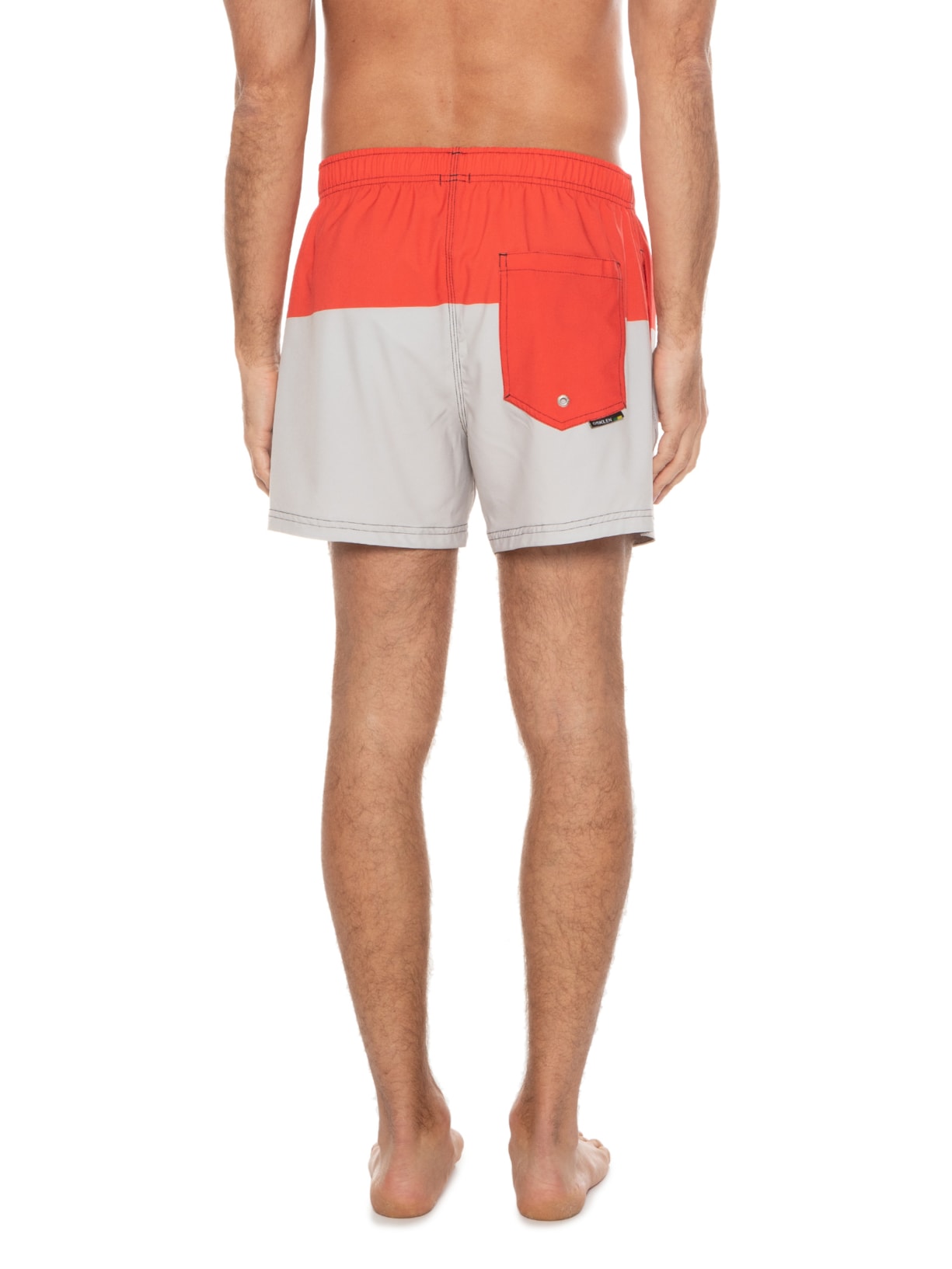 Short Masculino Beach Bicolor Brasão Vermelho Osklen