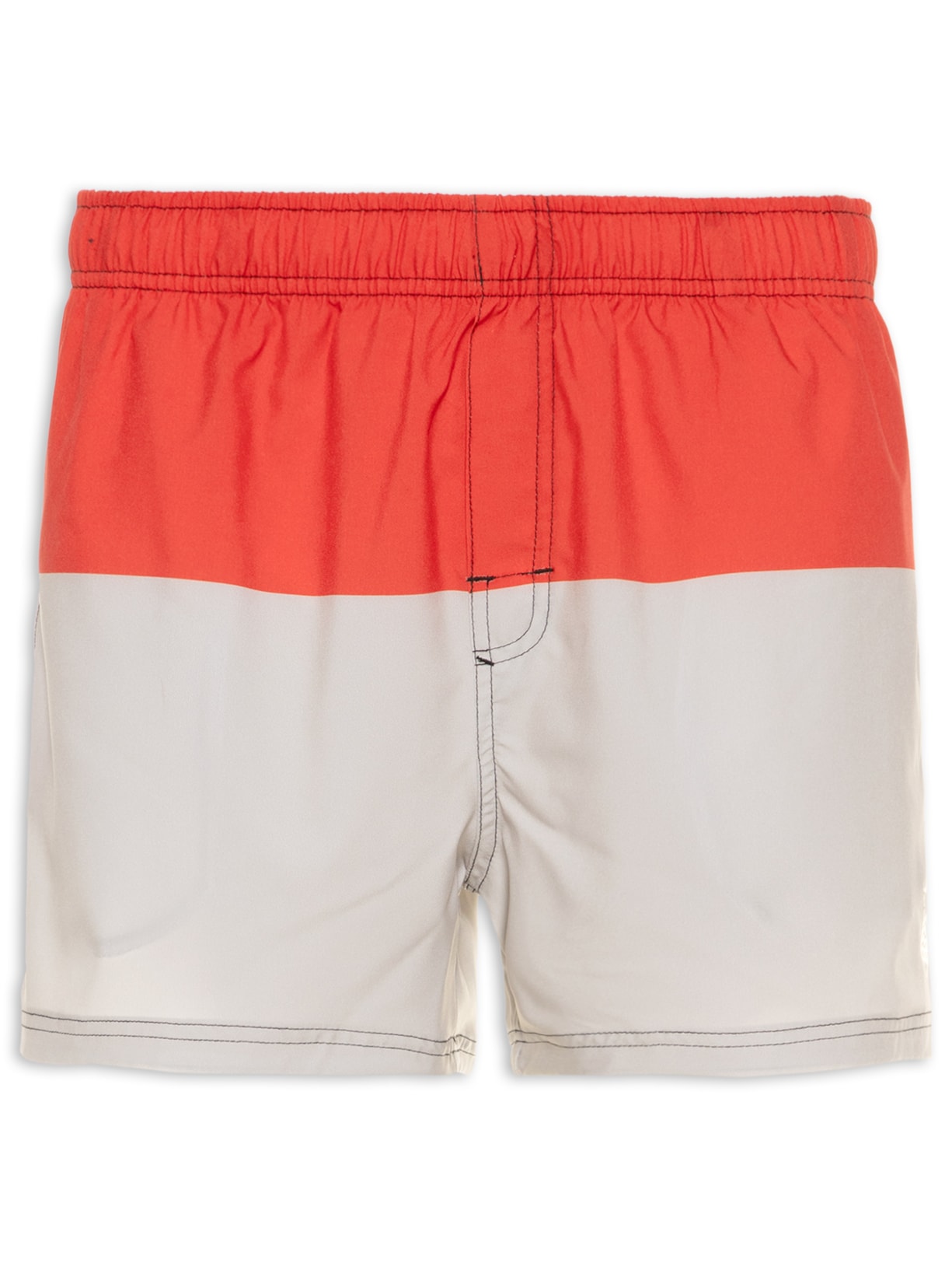 Short Masculino Beach Bicolor Brasão - Vermelho