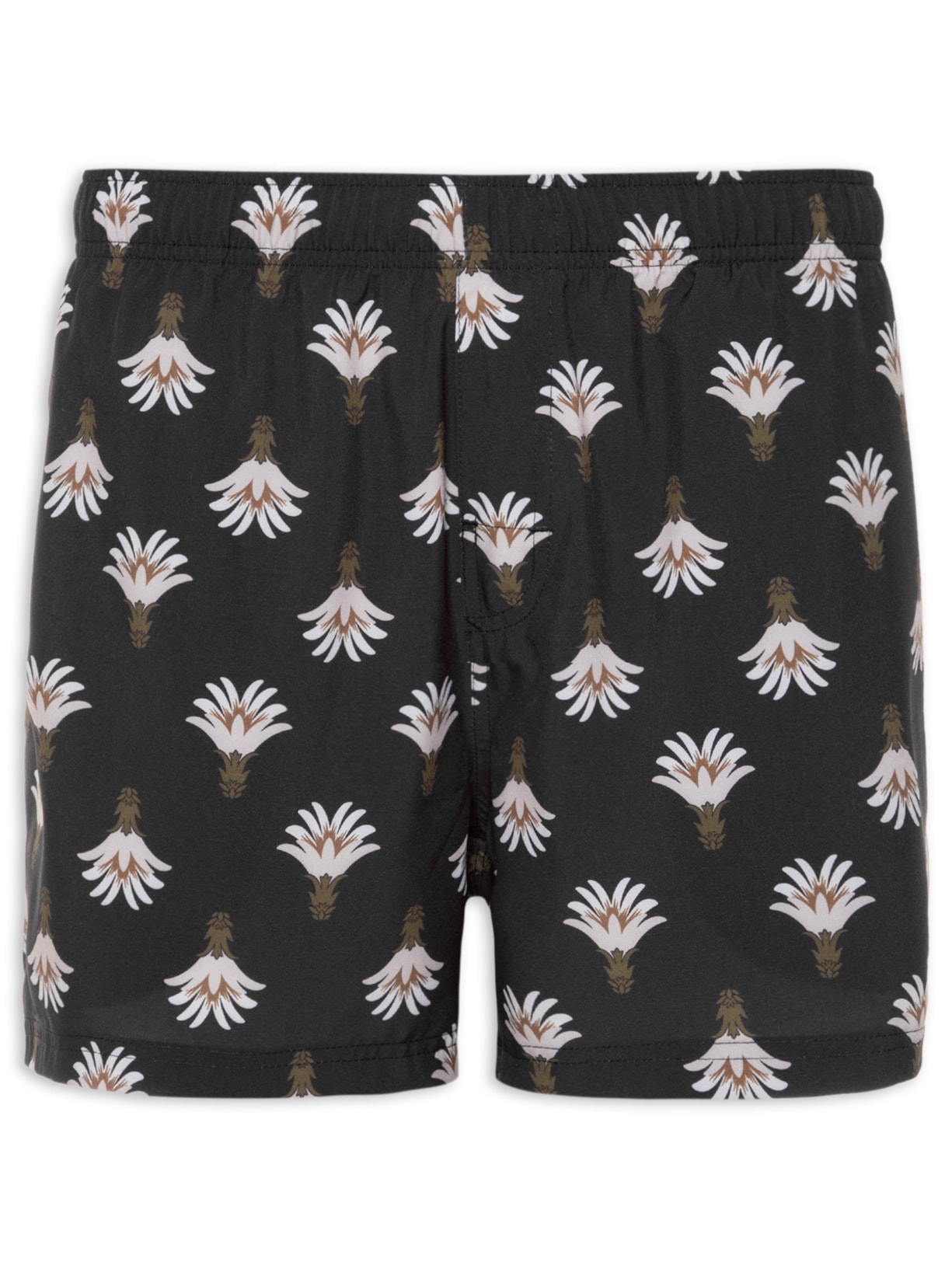 Short Masculino Beach Mini Floral Preto Osklen