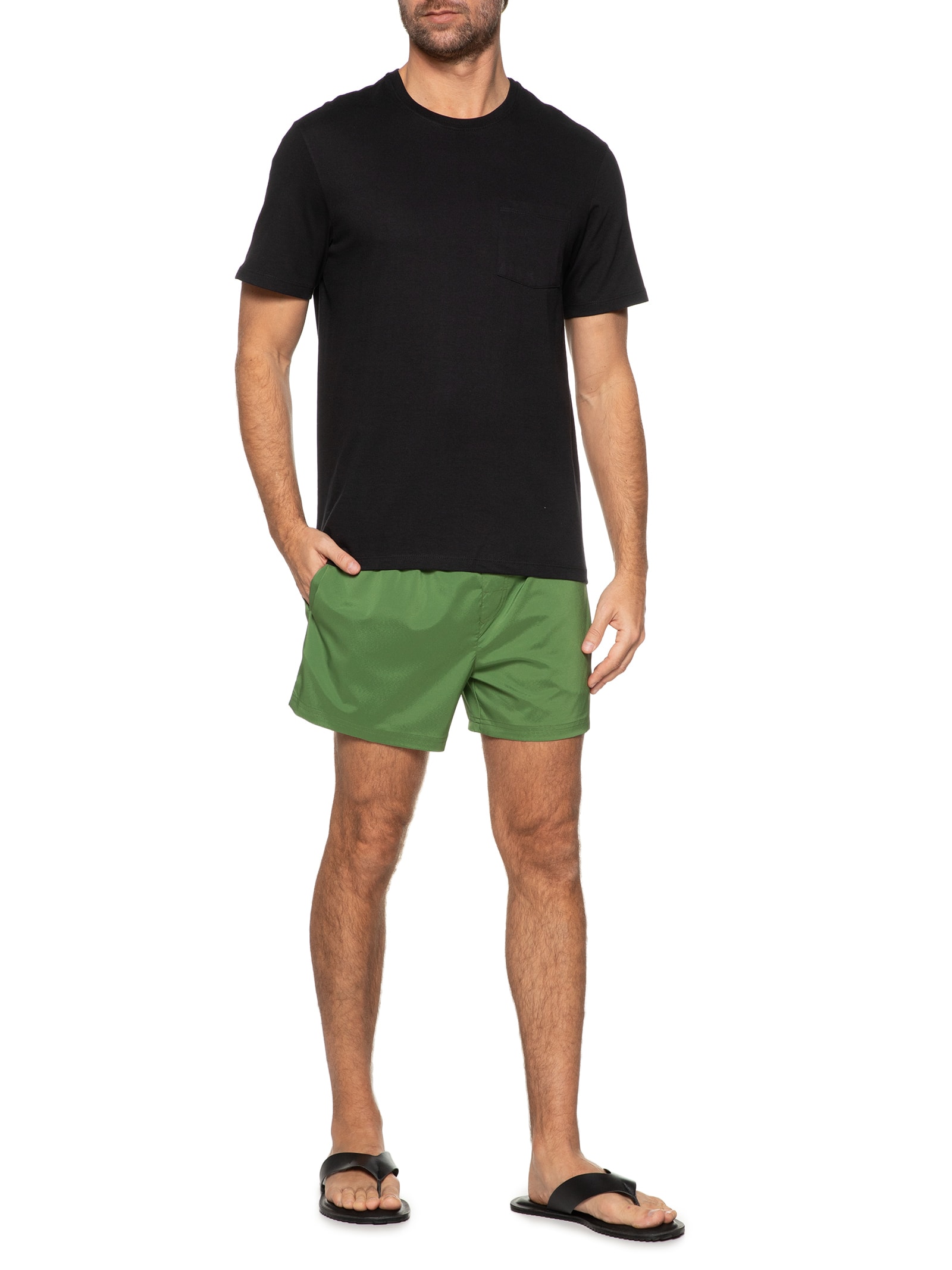 Osklen - Short Masculino Beach New Aquaone Flex - Verde