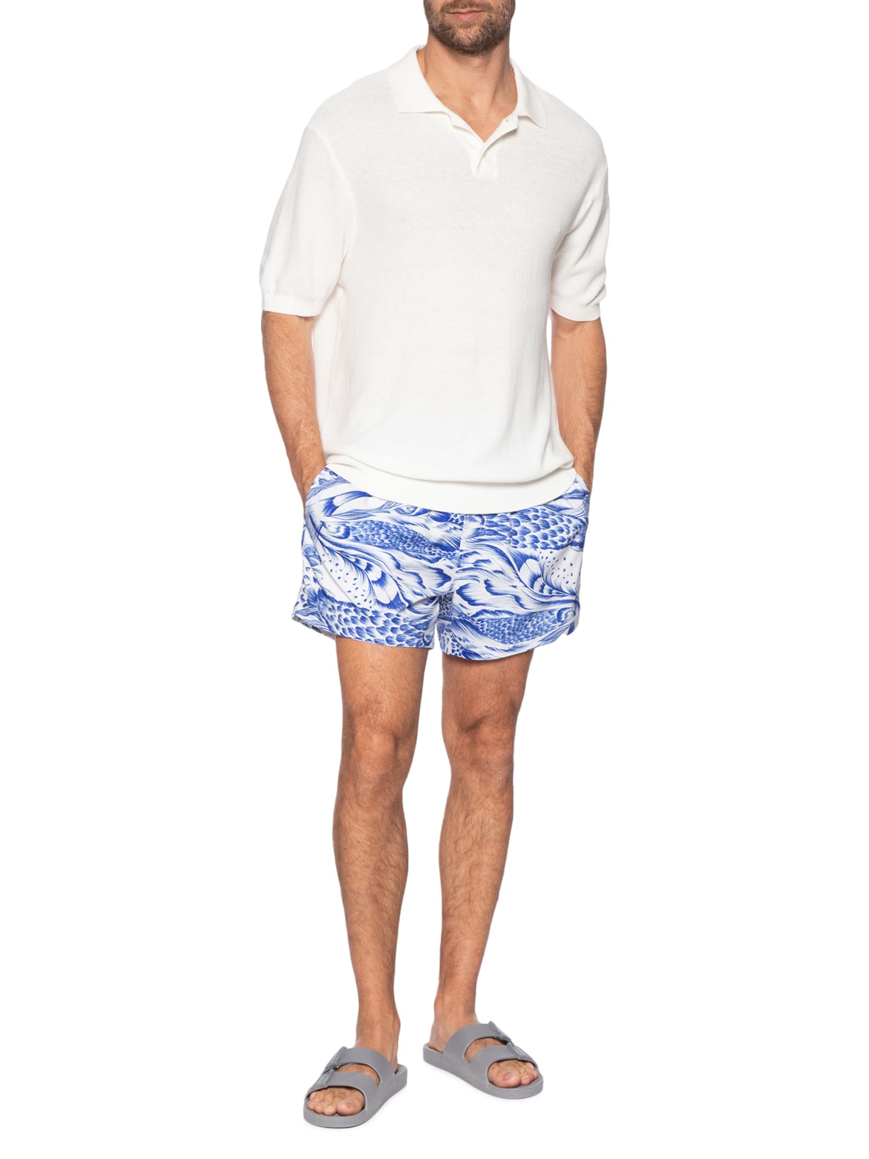 Short Masculino Beach Pirarucu Azul Osklen