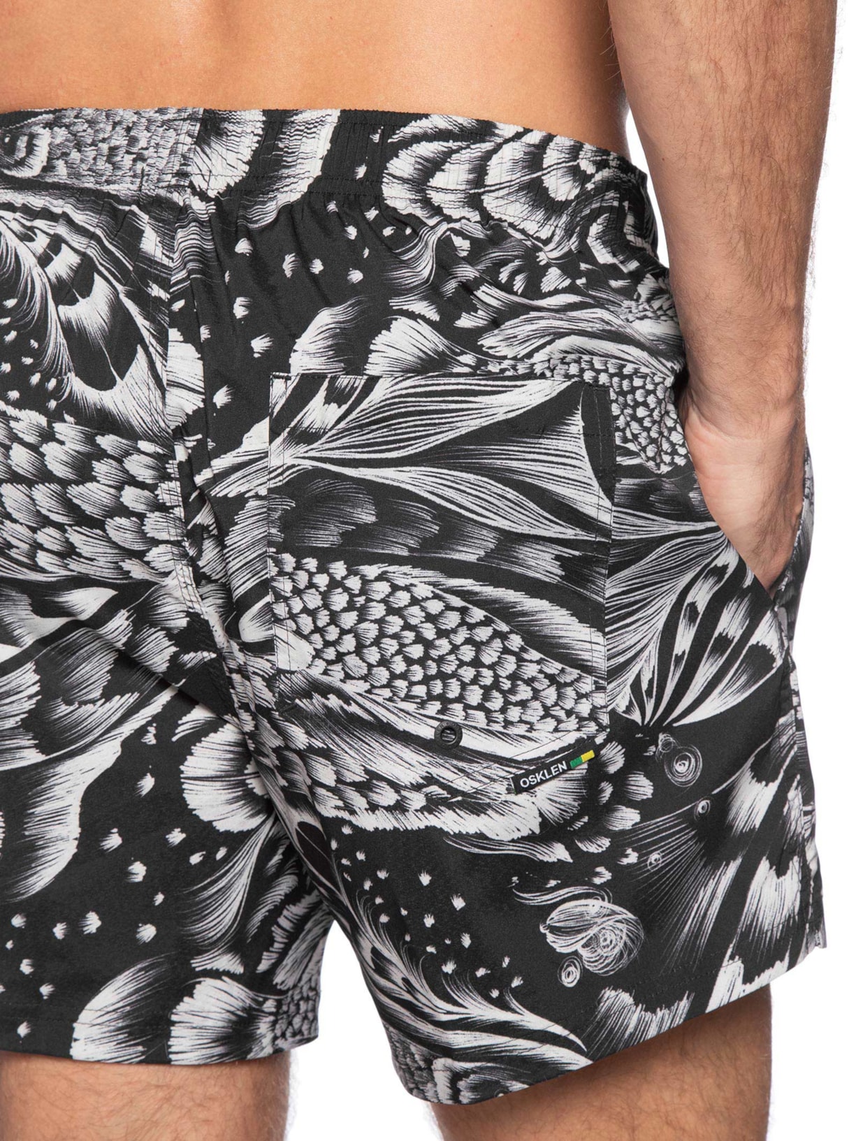 Short Masculino Beach Pirarucu Preto Osklen