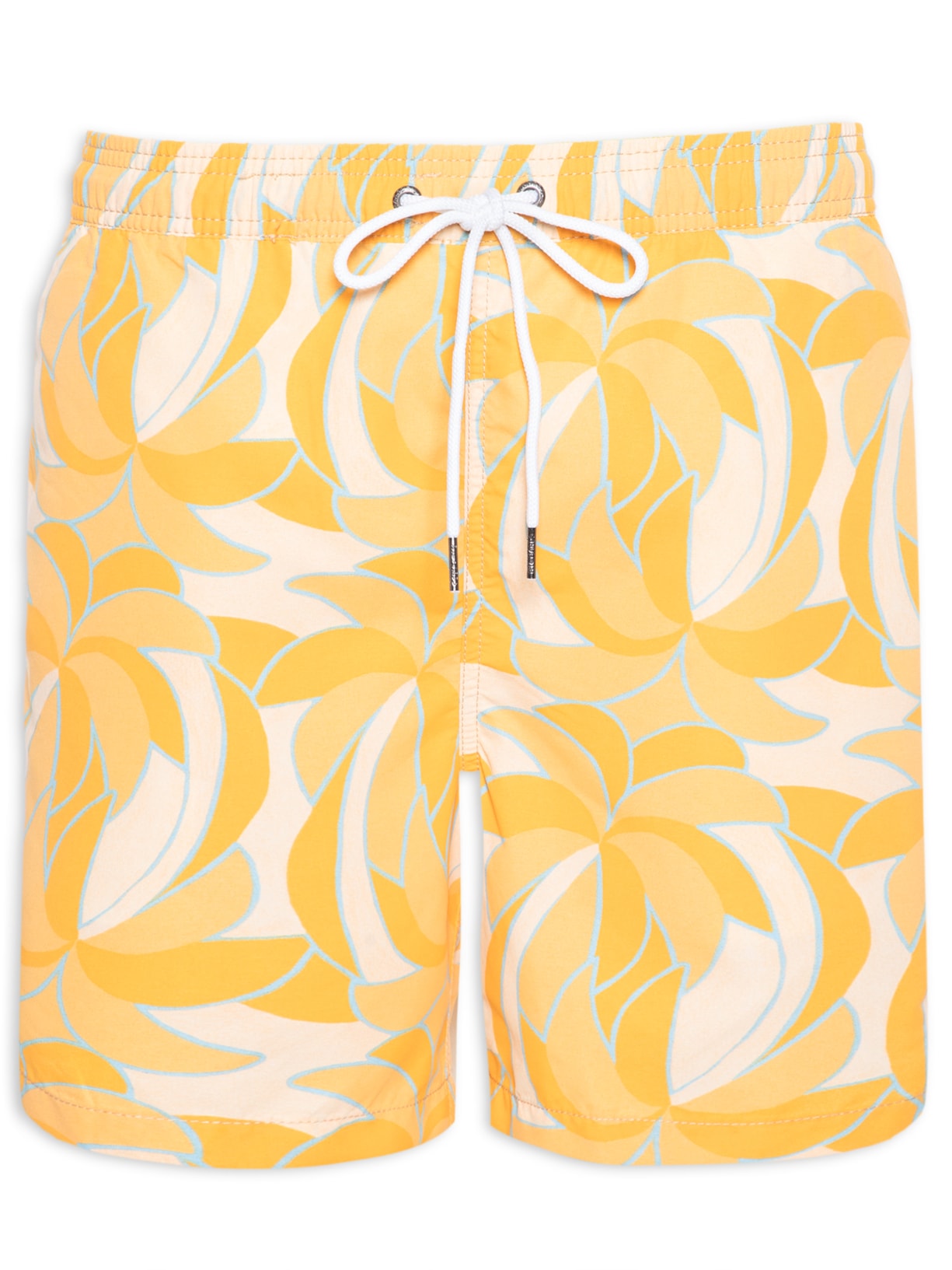 Short Masculino Beach Pop Palms Regular - Amarelo
