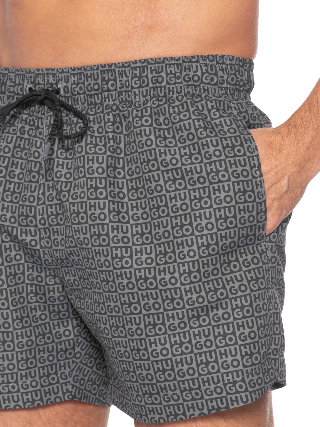 Short Masculino Beachwear Aaron Swim Preto Hugo
