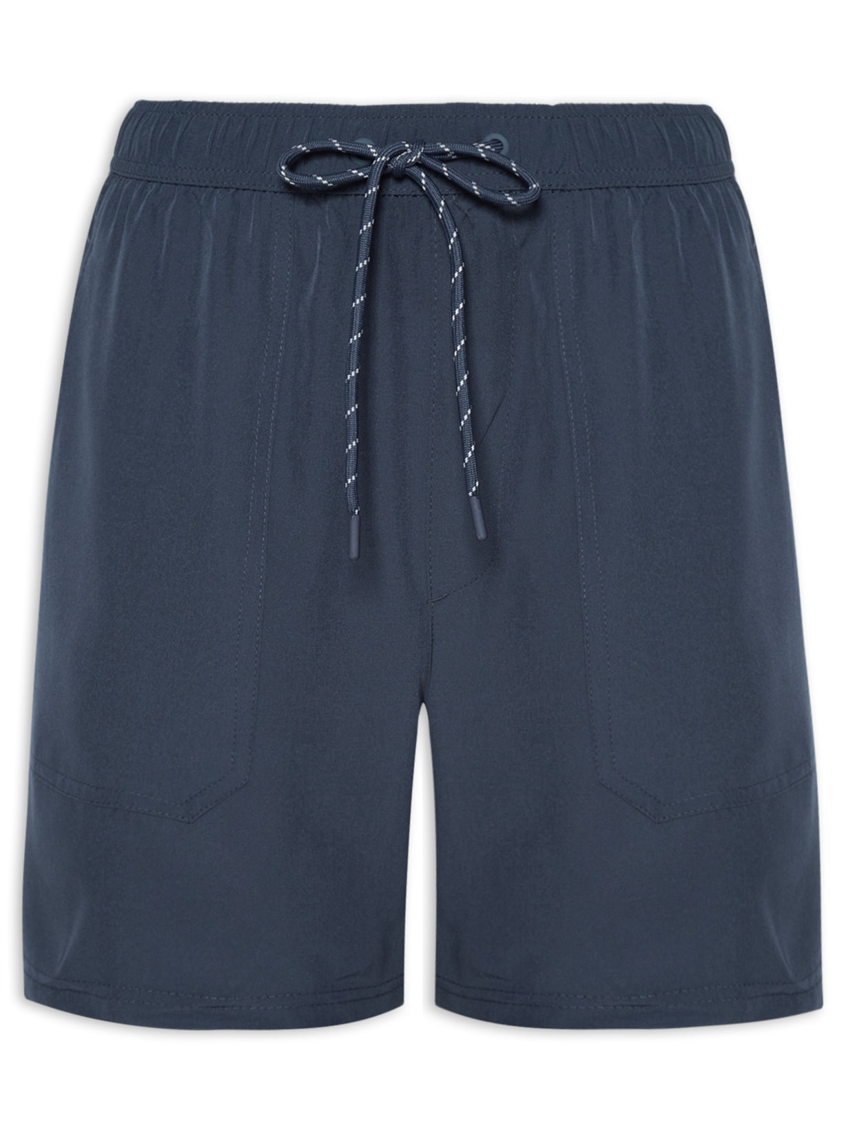 Short Masculino Beachwear Básico Com Bolso - Azul