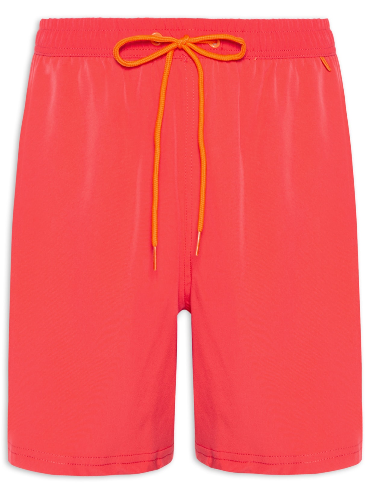 Short Masculino Beachwear Básico Com Bolso - Vermelho