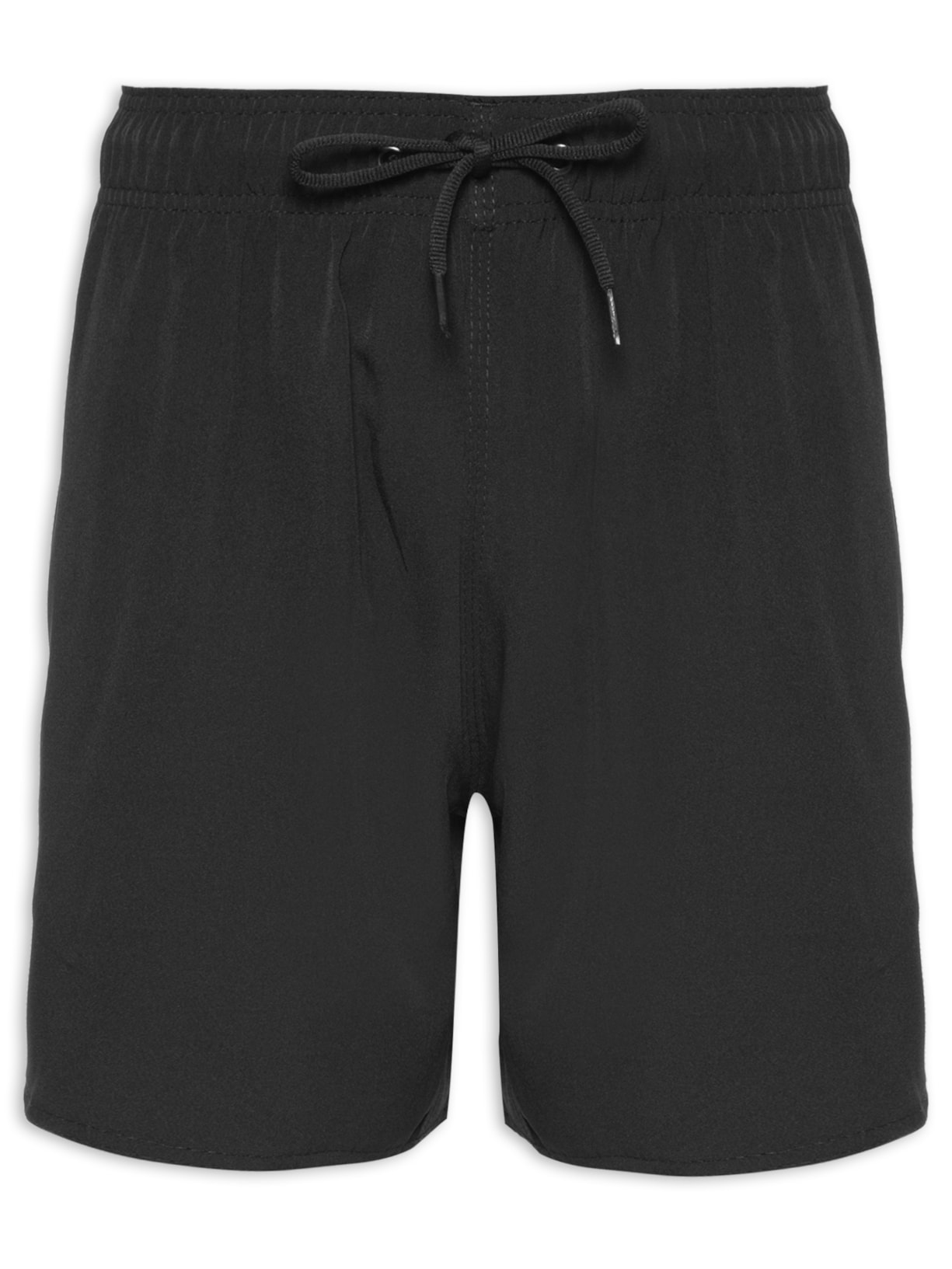 Short Masculino Beachwear Básico Liso - Preto