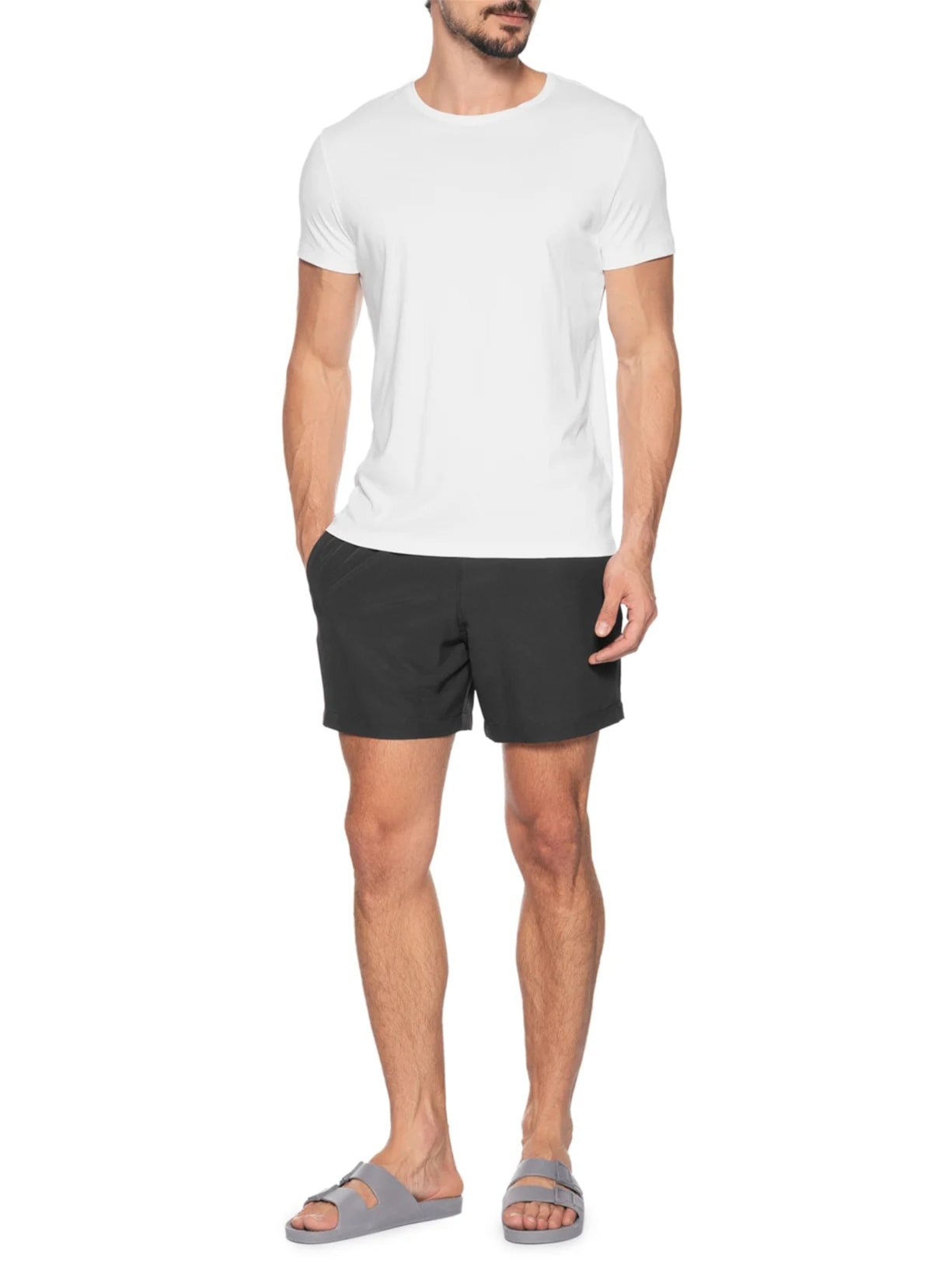 Short Masculino Beachwear Básico Preto '2 Essential