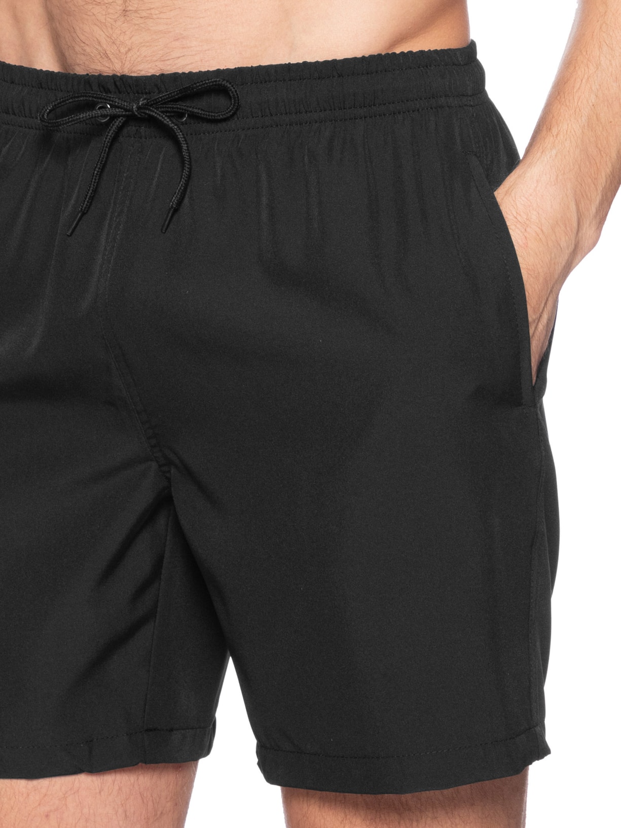 Short Masculino Beachwear Básico Preto Basiq Men