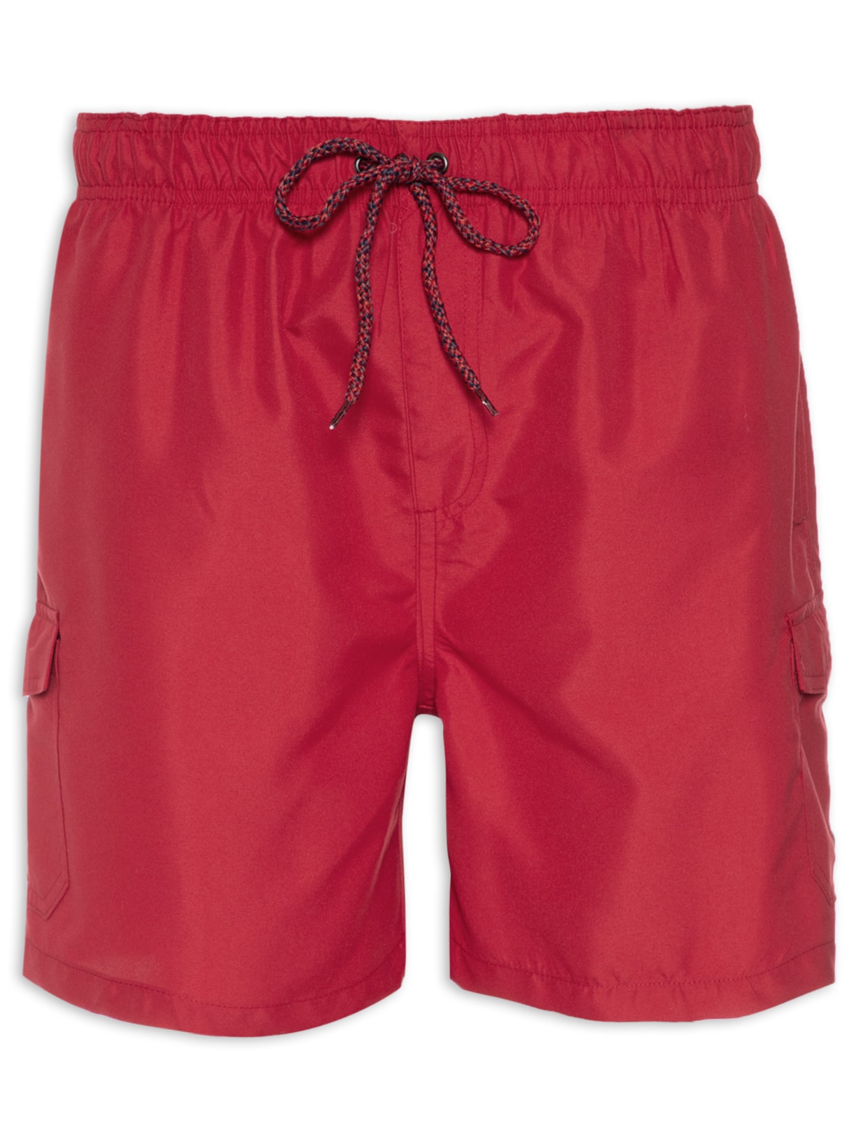 Short Masculino Beachwear Básico - Vermelho