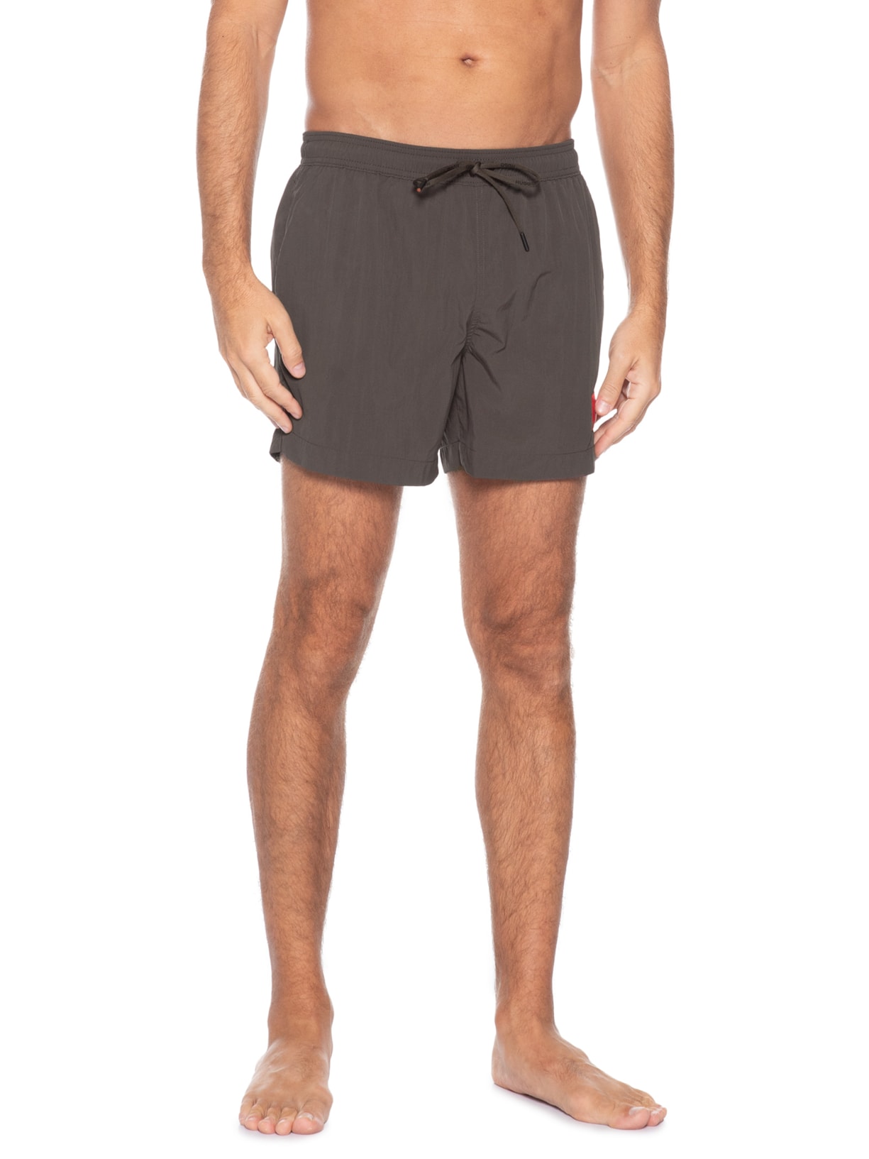 Short Masculino Beachwear Dominica Marrom Hugo
