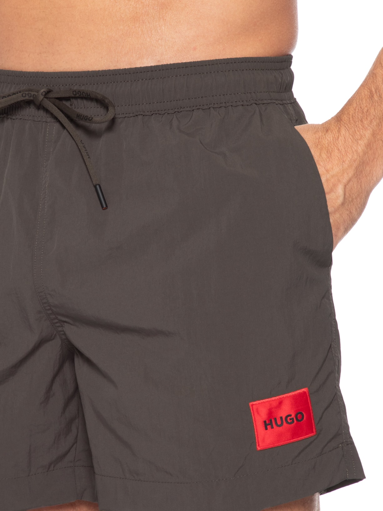Short Masculino Beachwear Dominica Marrom Hugo