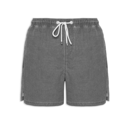 Short Masculino Beachwear Elástico Estonado - Preto