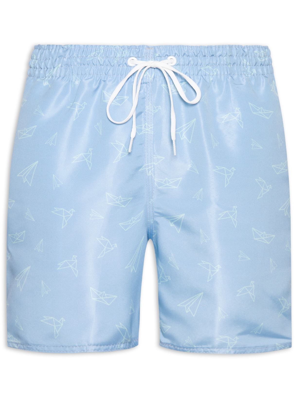 Short Masculino Beachwear Estampa Avião - Azul