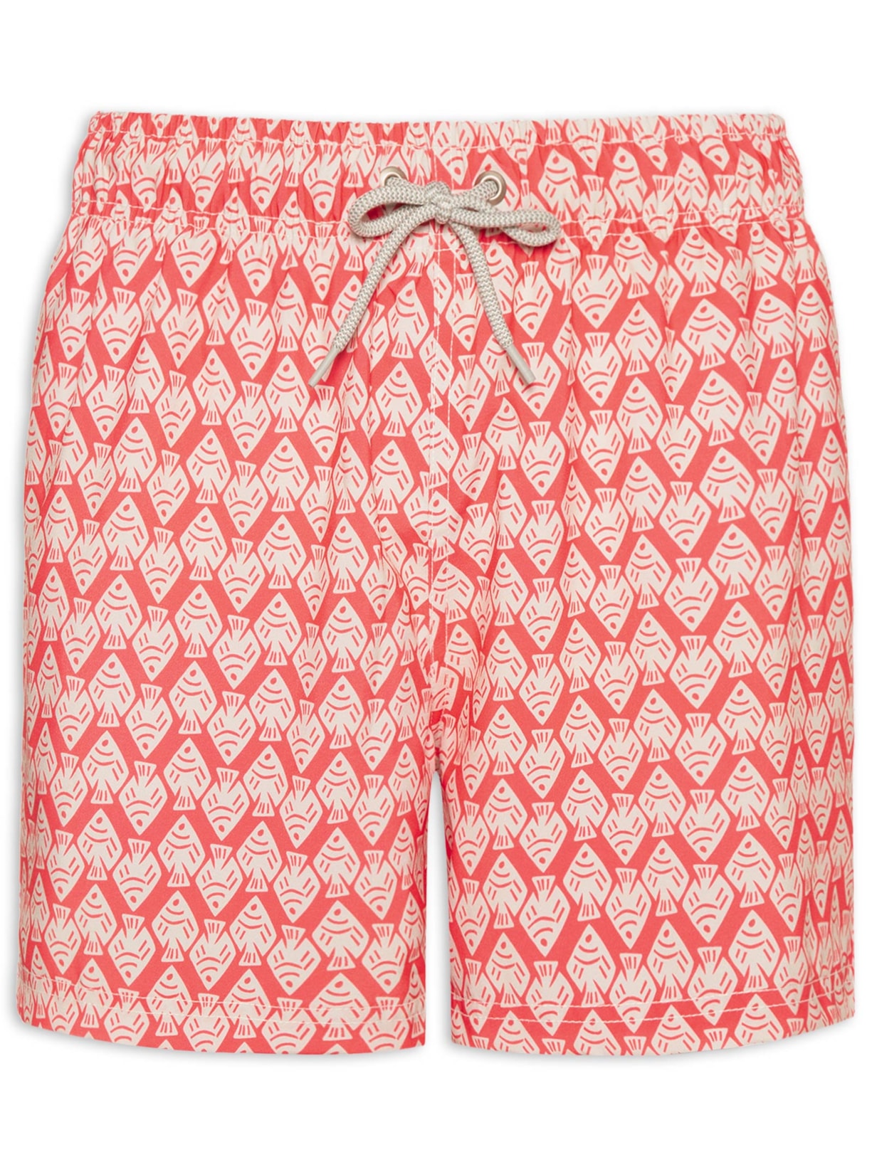 Short Masculino Beachwear Estampa Cardume – Vermelho Zapalla