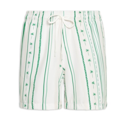 Short Masculino Beachwear Estampa Coqueiro - Verde - Basiq Men