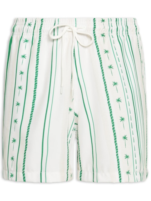 Short Masculino Beachwear Estampa Coqueiro - Verde - Basiq Men