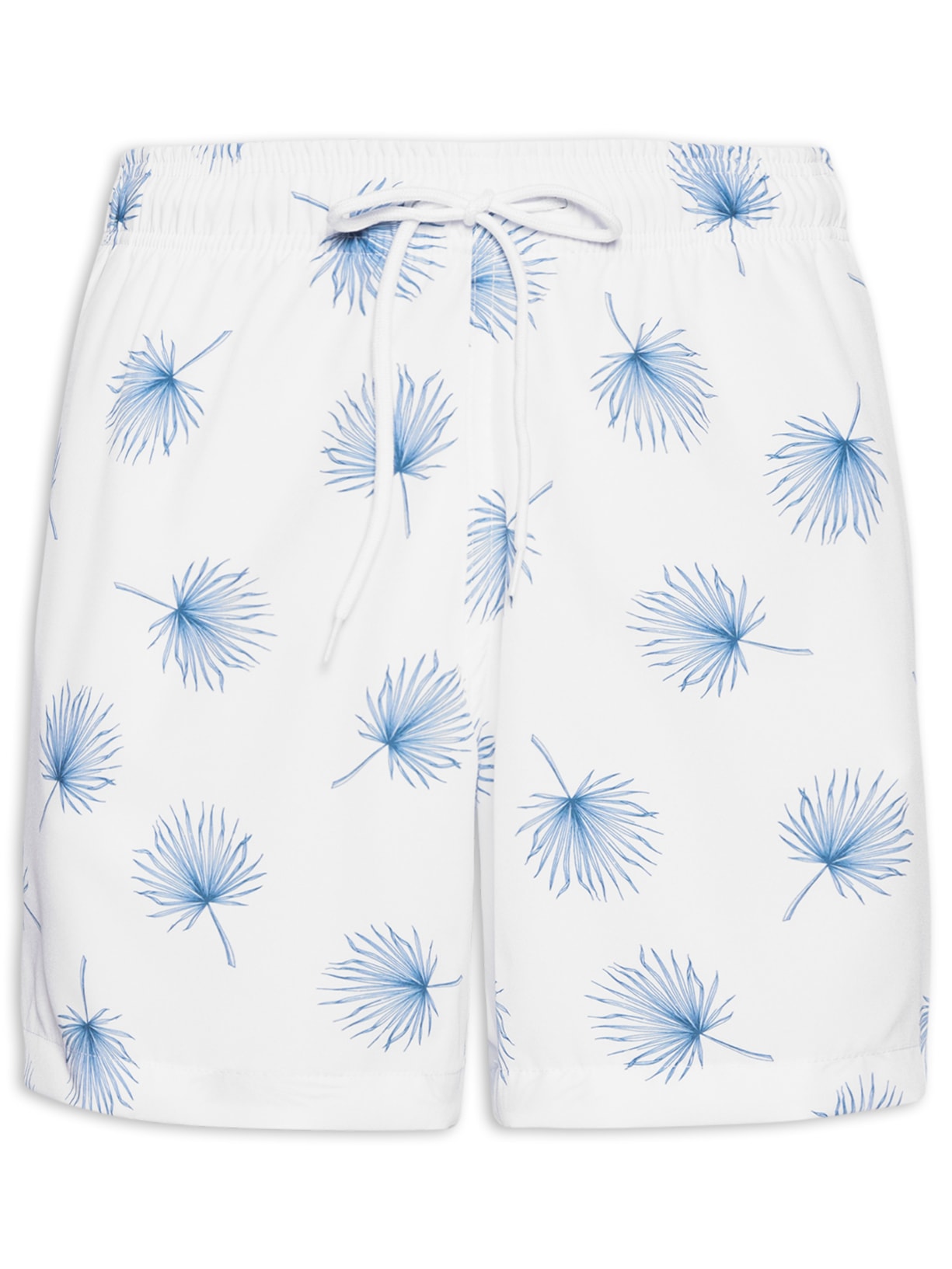 Short Masculino Beachwear Estampa Dente De Leão Branco Basiq Men