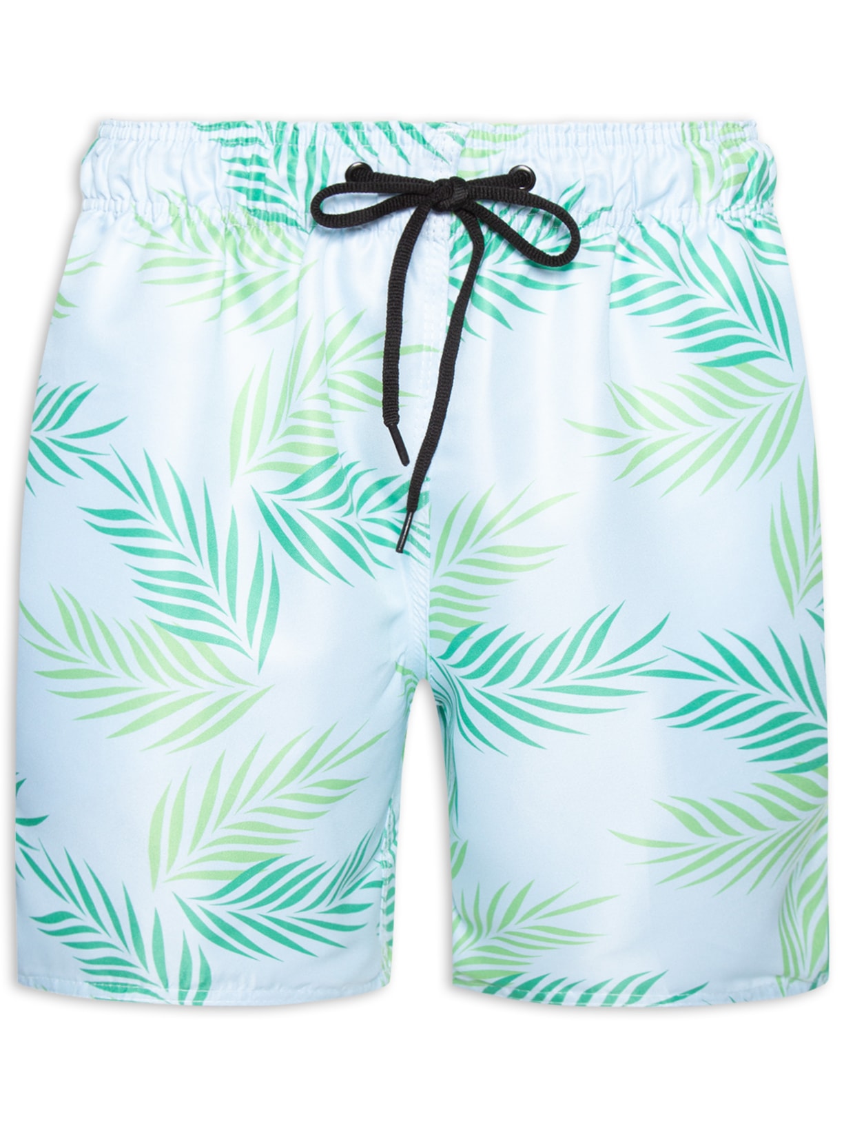 Short Masculino Beachwear Estampa Folhagem - Verde