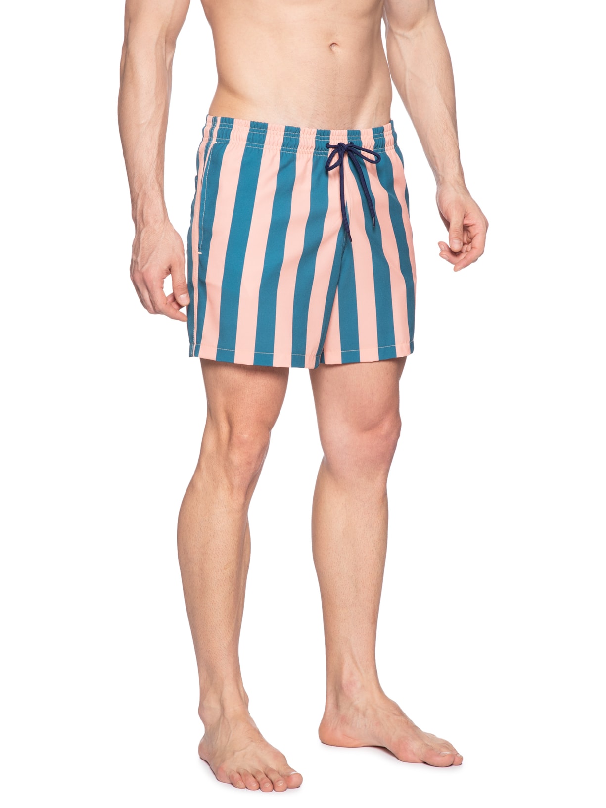 Short Masculino Beachwear Estampa Listra Azul Basiq Men