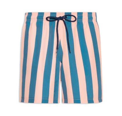 Short Masculino Beachwear Estampa Listra - Azul
