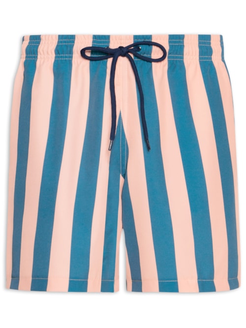 Short Masculino Beachwear Estampa Listra - Azul