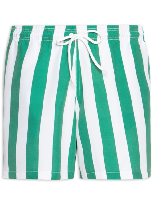 Short Masculino Beachwear Estampa Listra - Verde