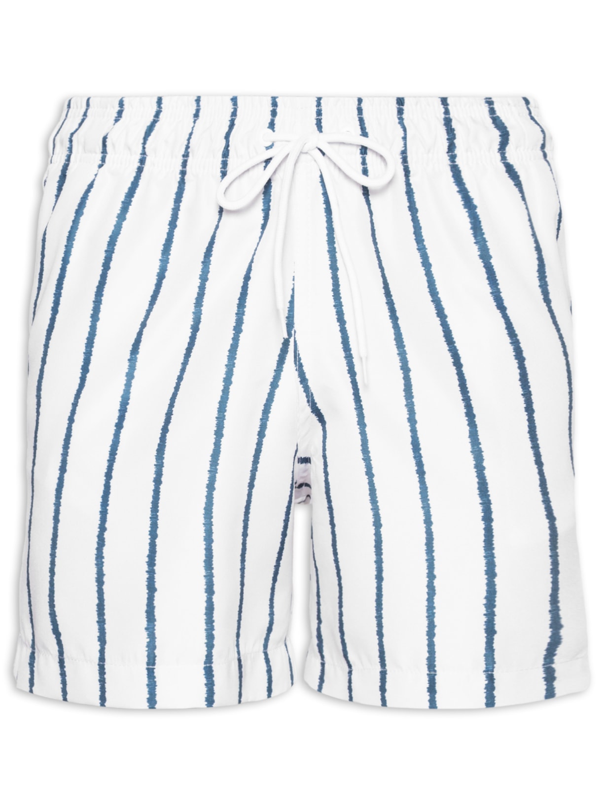 Short Masculino Beachwear Estampa Listras - Branco