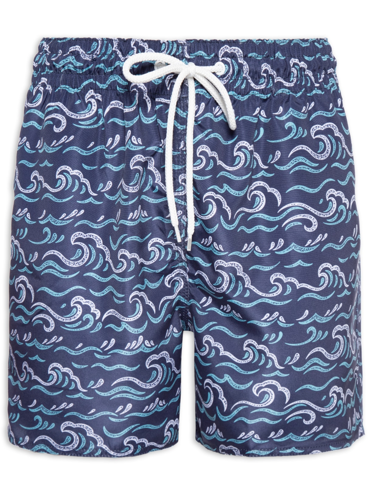Short Masculino Beachwear Estampa Onda - Azul