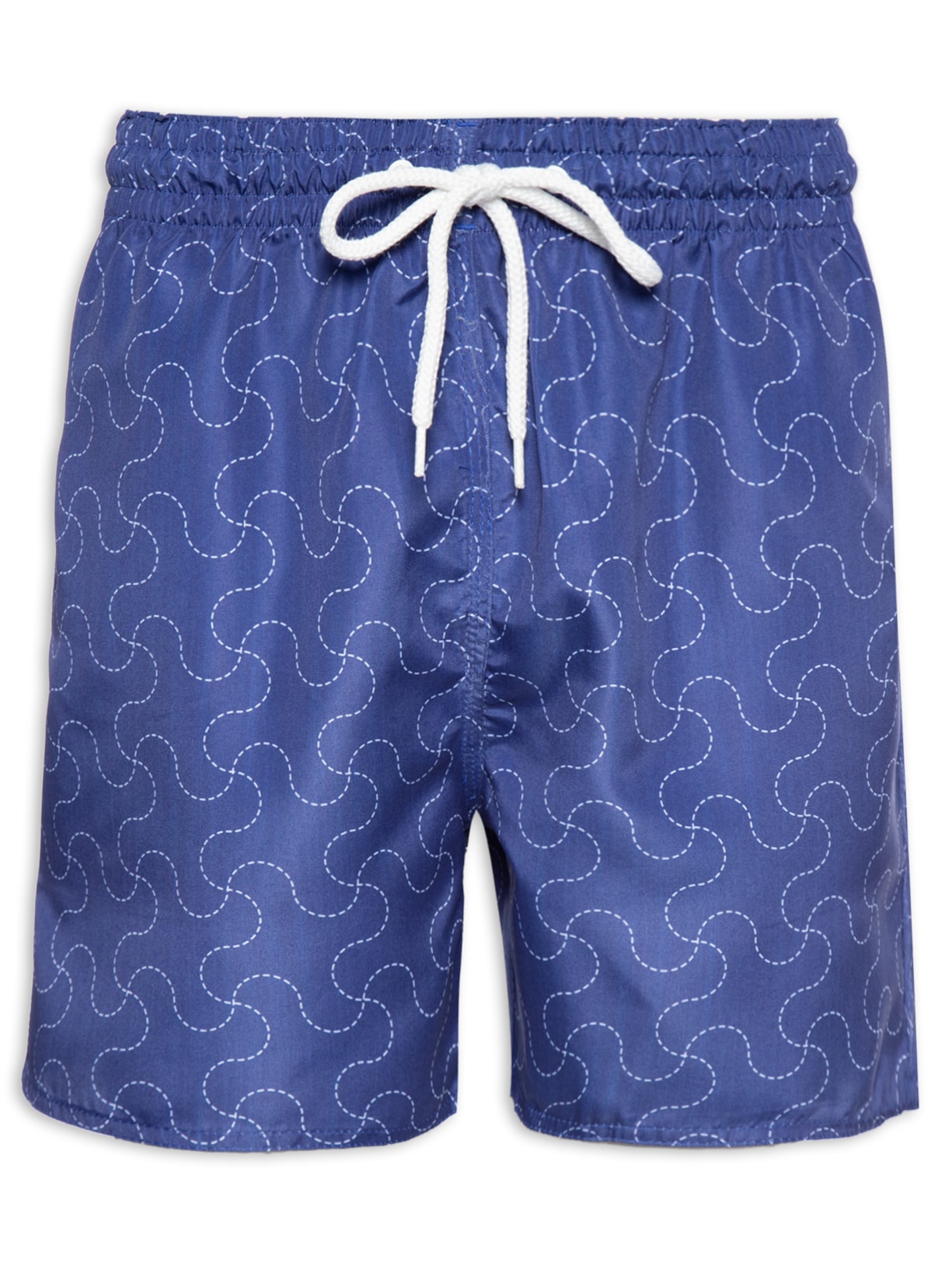 Short Masculino Beachwear Estampa Organi - Azul
