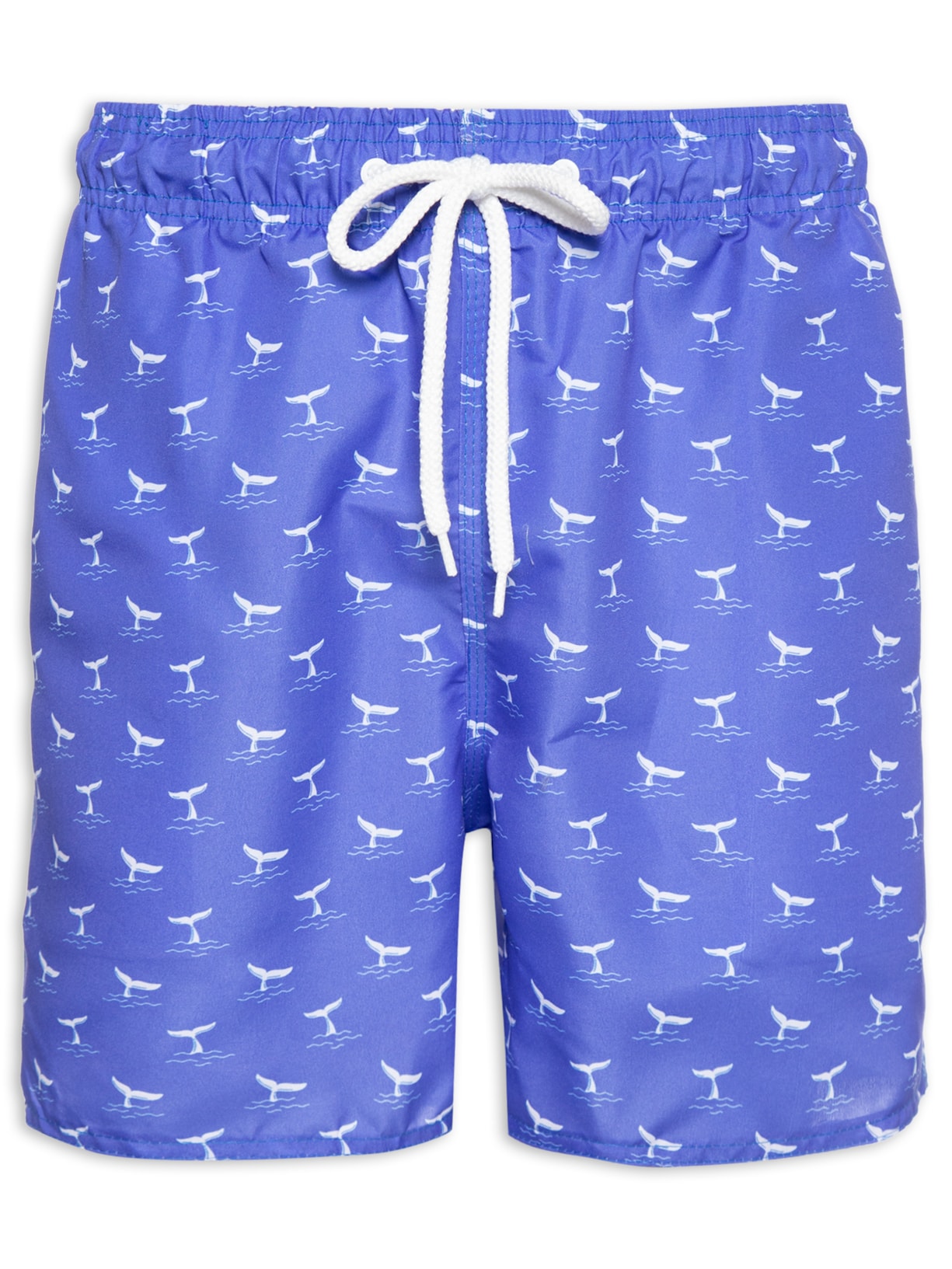 Short Masculino Beachwear Estampa Pássaros - Azul