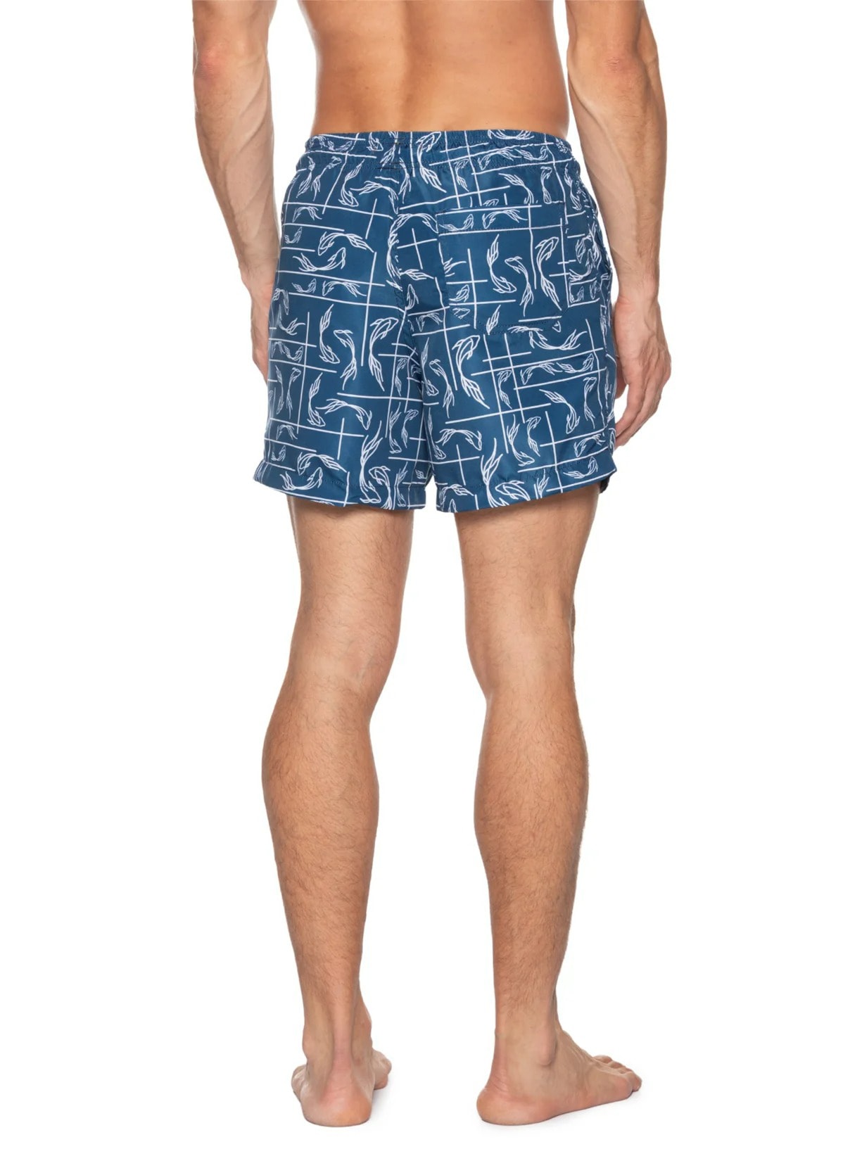 Short Masculino Beachwear Estampa Peixe Azul '2 Essential