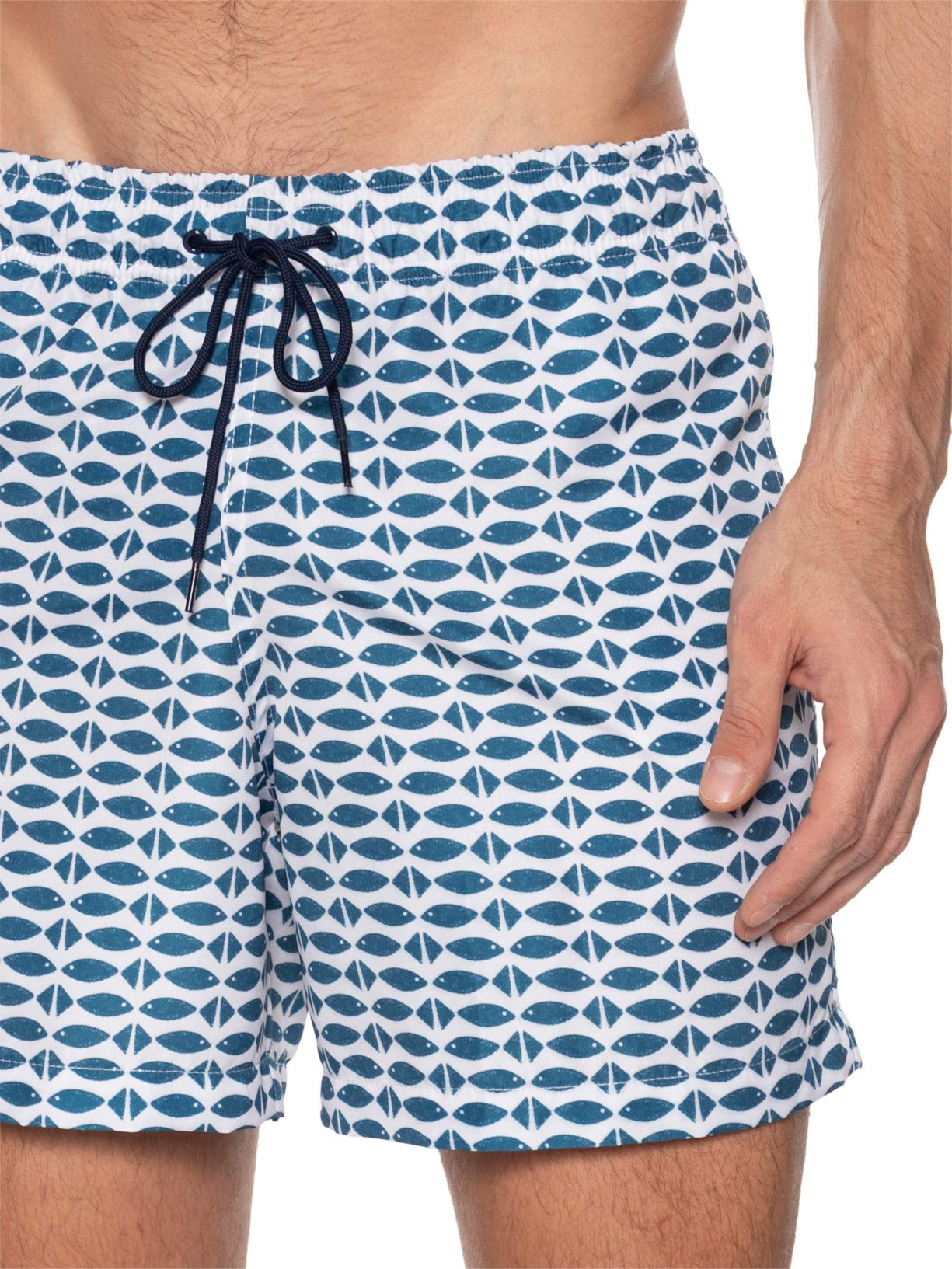 Short Masculino Beachwear Estampa Peixes Azul '2 Essential