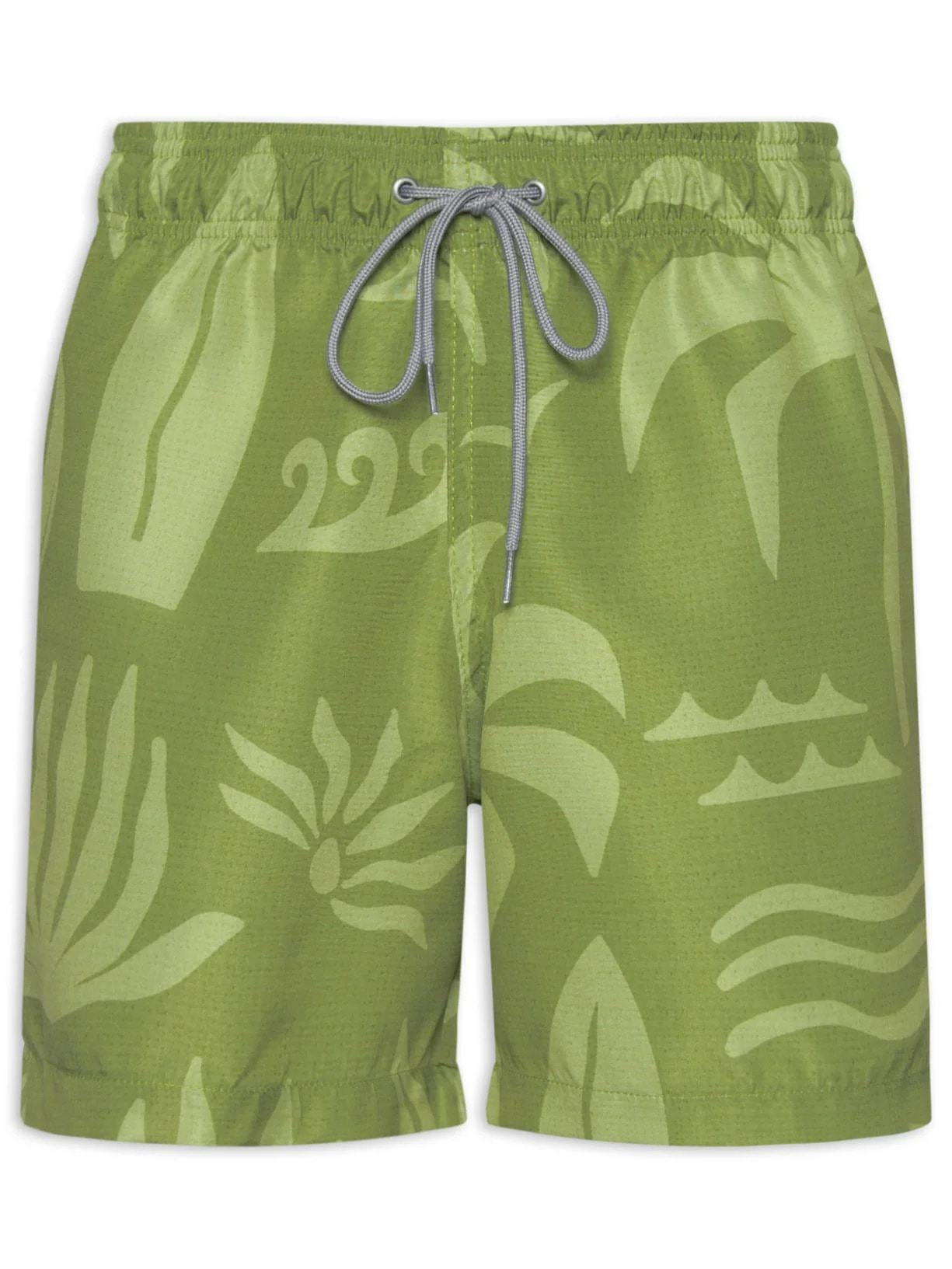 Short Masculino Beachwear Estampa Praia - Verde