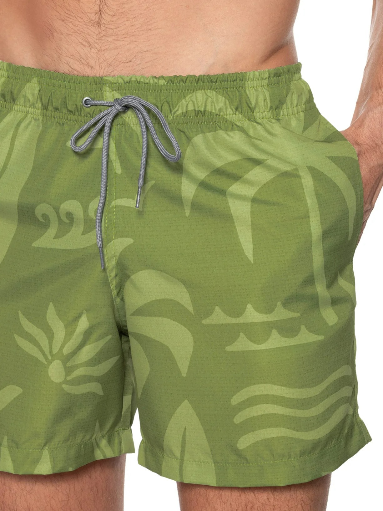 Short Masculino Beachwear Estampa Praia Verde '2 Essential