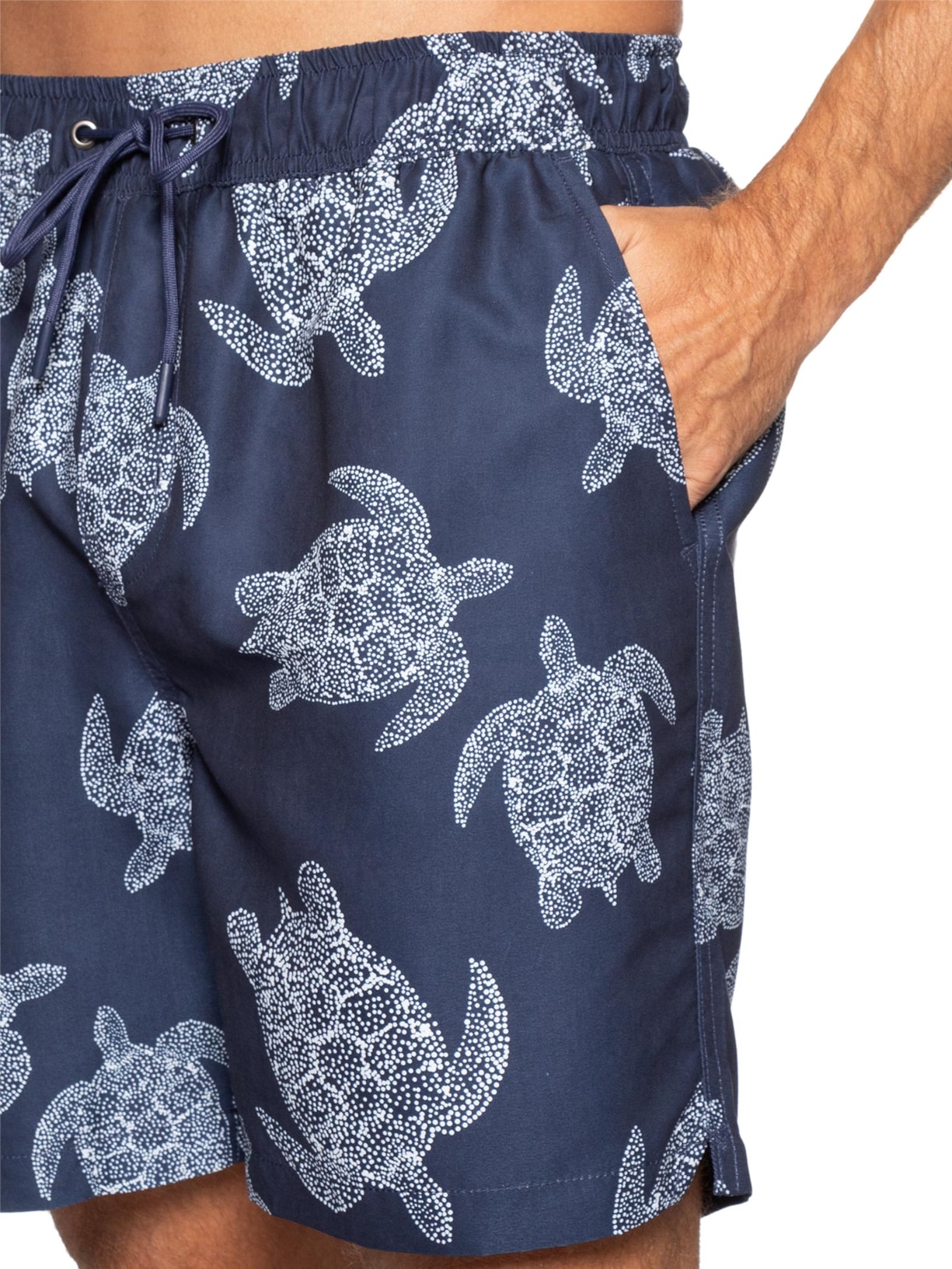 Short Masculino Beachwear Estampa Tartaruga Azul Basiq Men