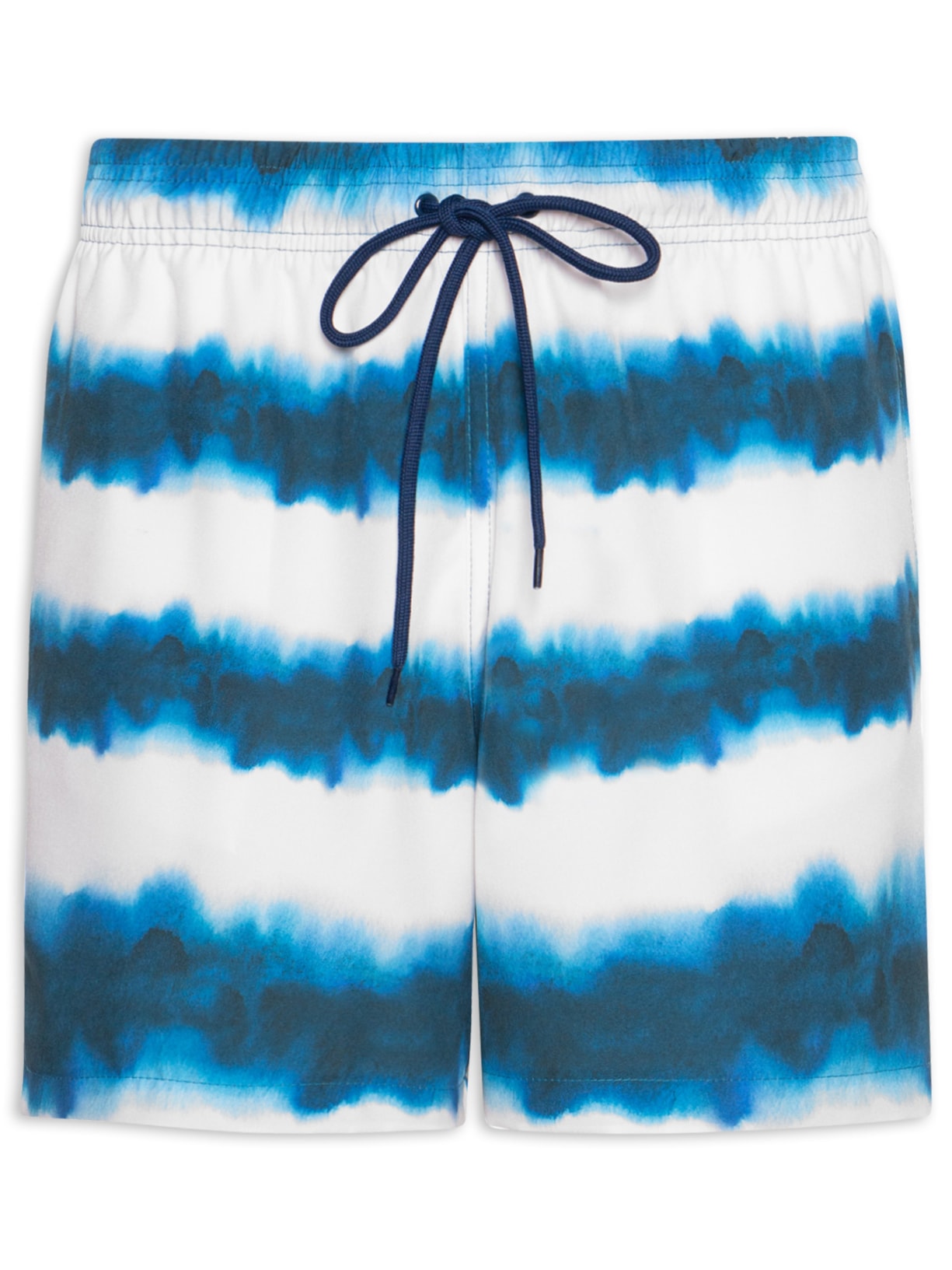 Short Masculino Beachwear Estampa Tie Dye Azul Basiq Men