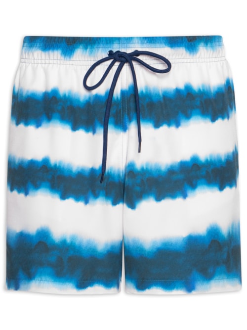 Short Masculino Beachwear Estampa Tie Dye - Azul
