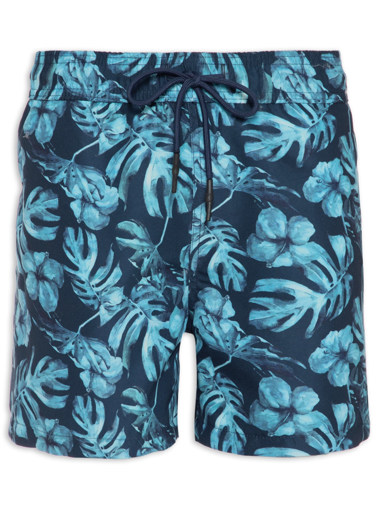 Short Masculino Beachwear Estampado - Azul