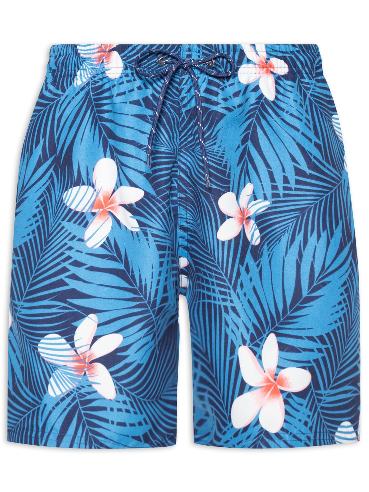 Short Masculino Beachwear Estampado - Azul