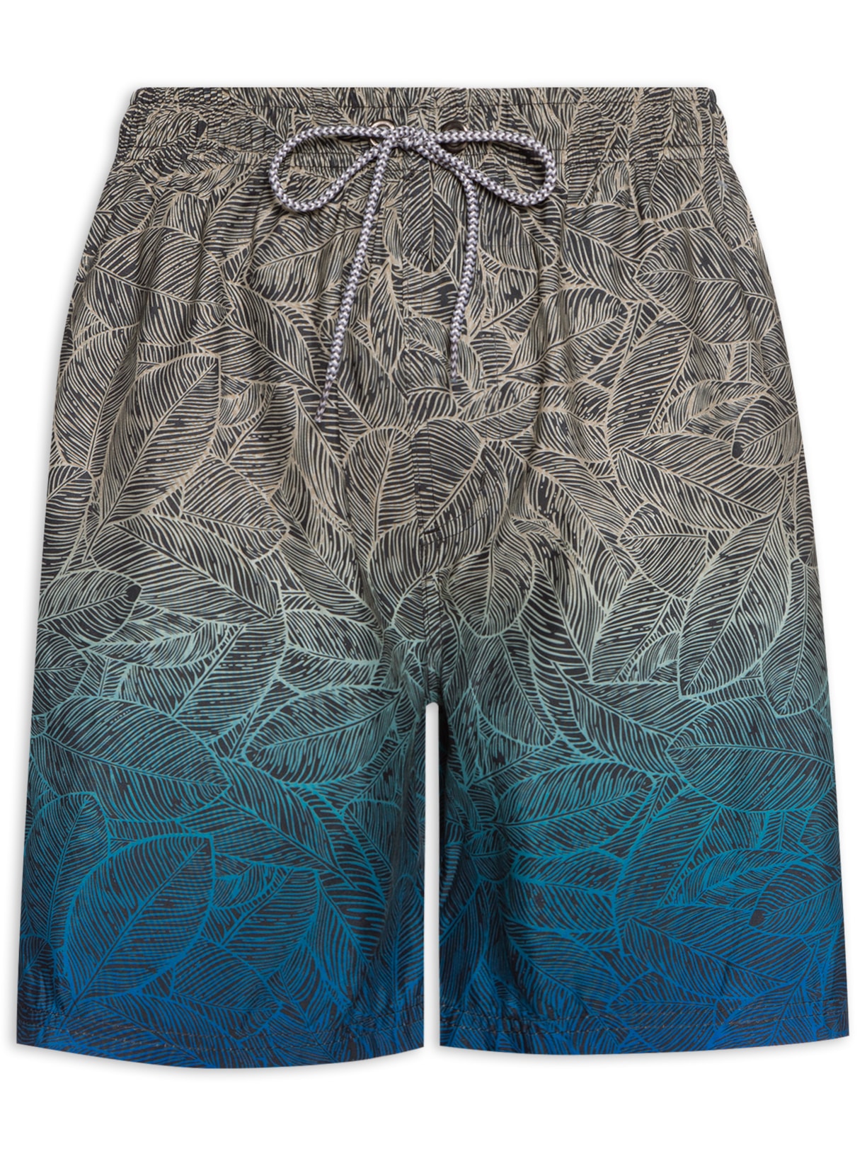 Short Masculino Beachwear Estampado - Azul
