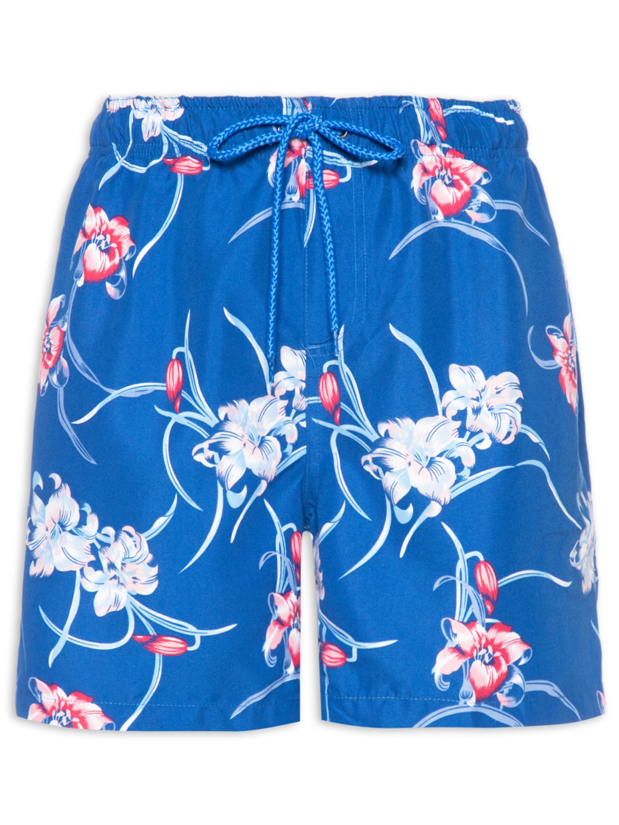 Short Masculino Beachwear Estampado - Azul