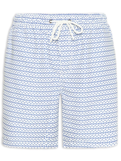 Short Masculino Beachwear Estampado - Azul