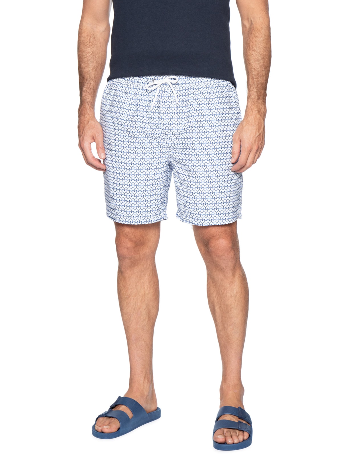 Short Masculino Beachwear Estampado Azul '2 Essential