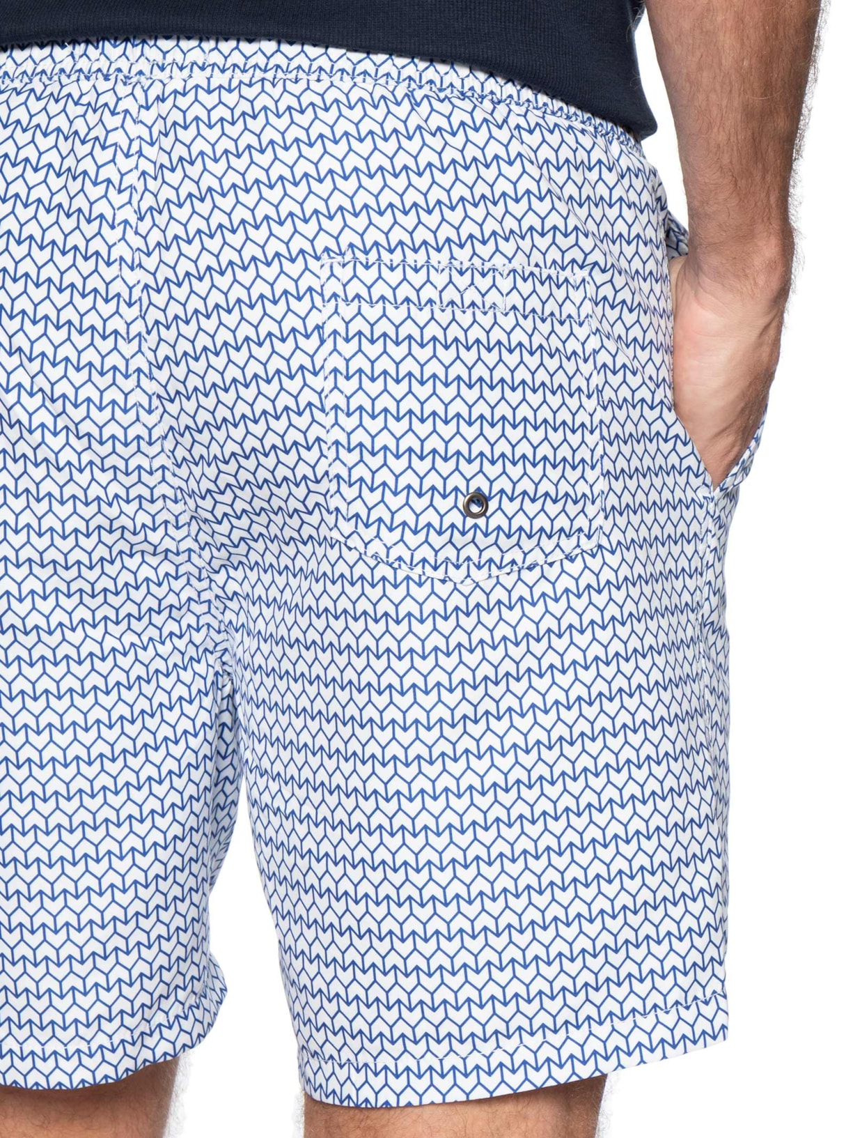 Short Masculino Beachwear Estampado Azul '2 Essential