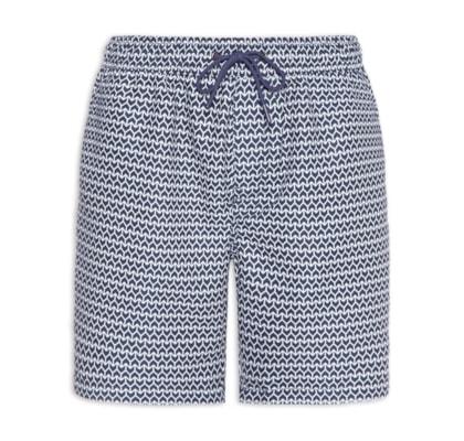 Short Masculino Beachwear Estampado - Azul